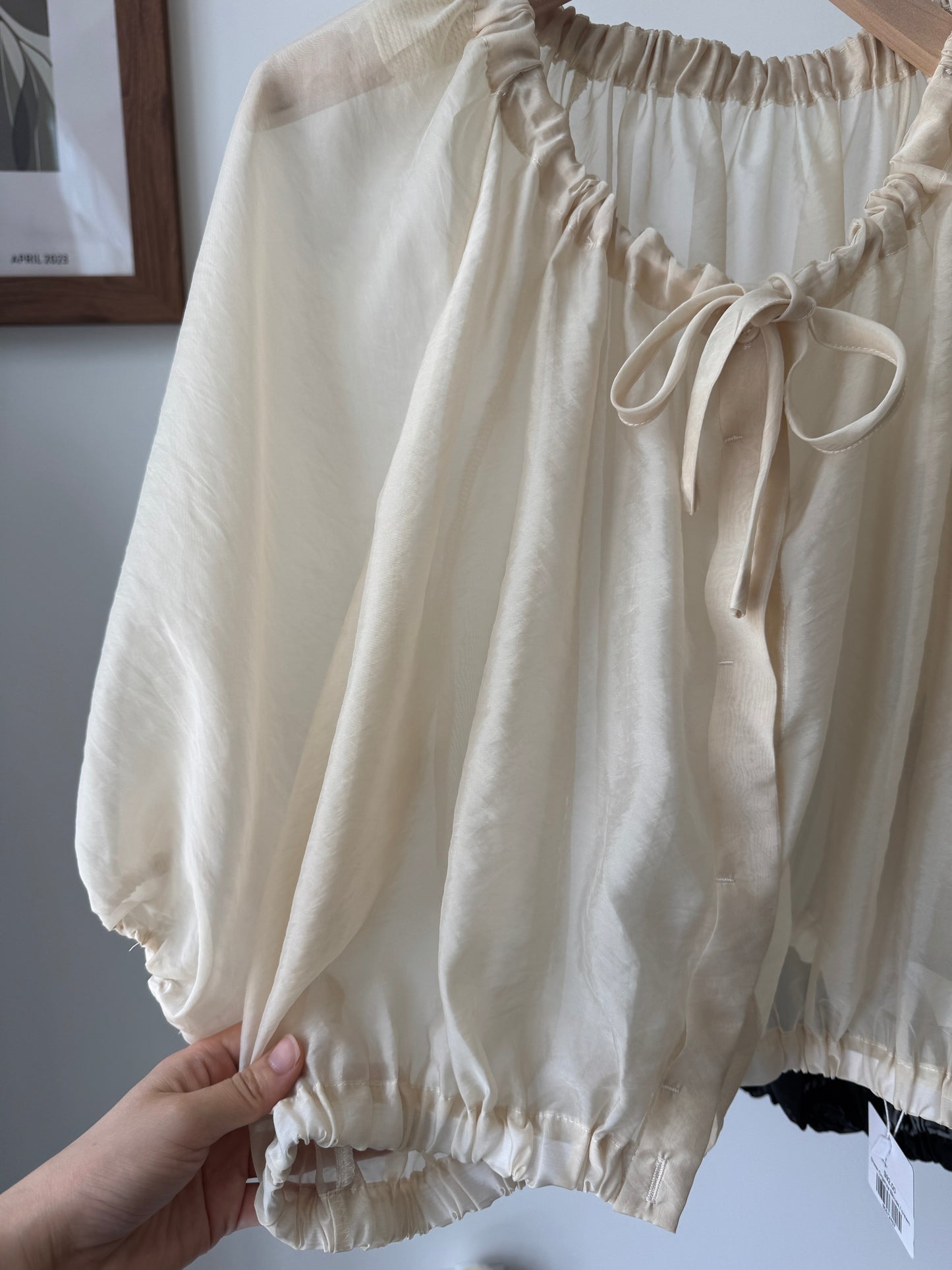 Organza Shirring Blouse