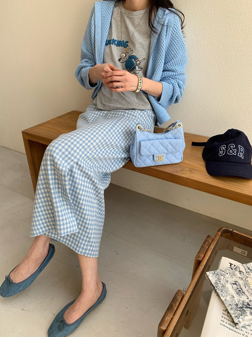 *Daily Check Long Skirt