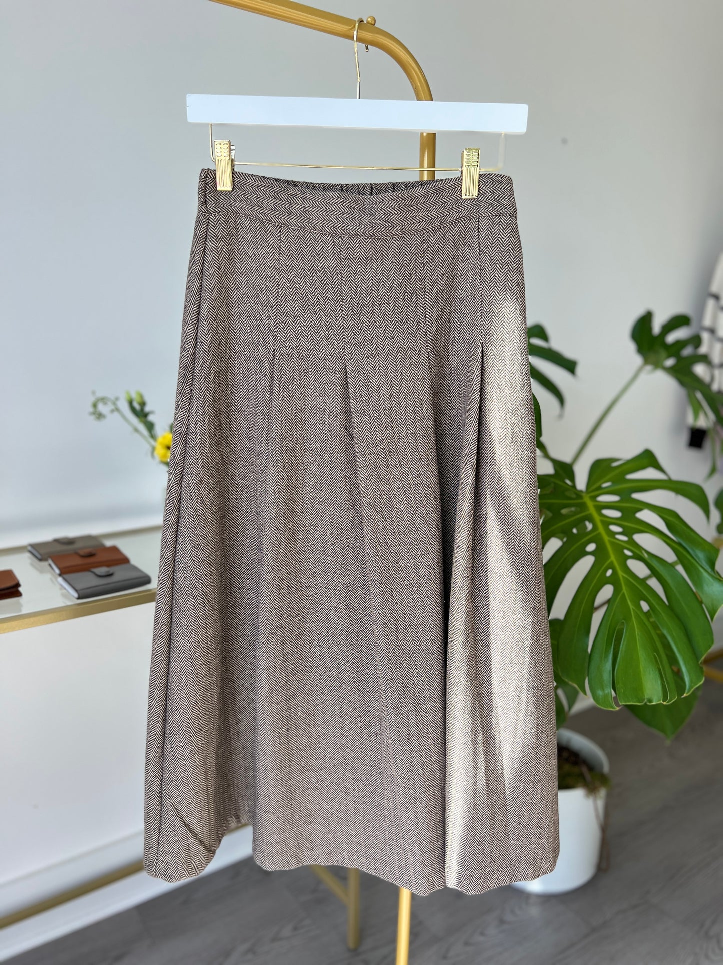 Herringbon Pleats Skirt