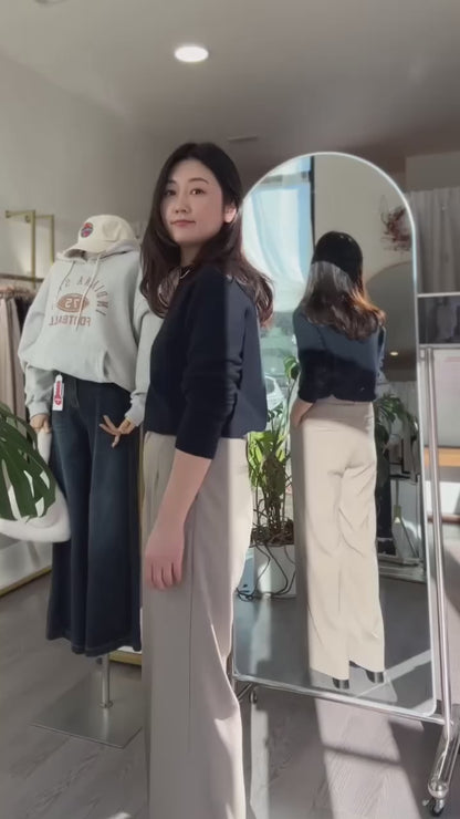 Wholegarment Round Neck Knit