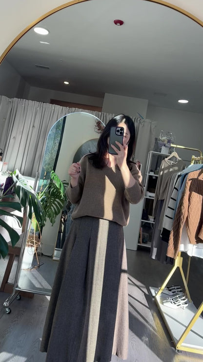 Herringbon Pleats Skirt