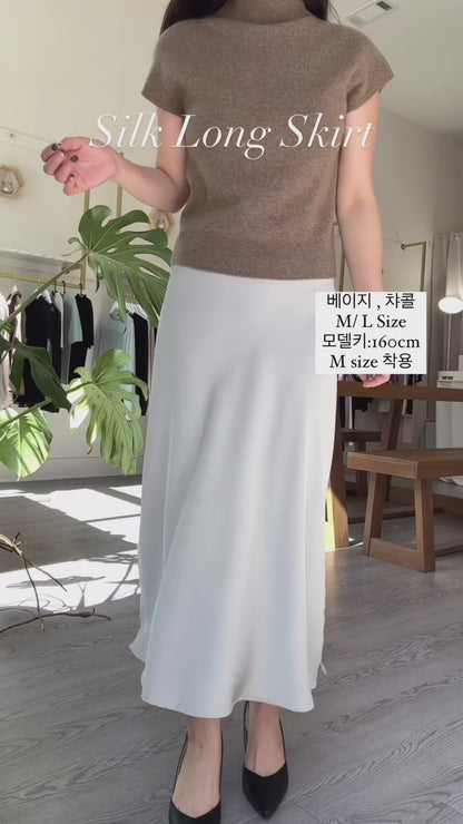 Silk Long Skirt